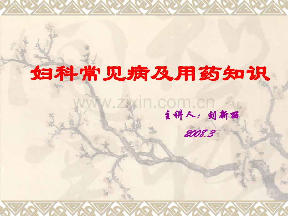 妇科常见病及用药重点知识.ppt_第1页