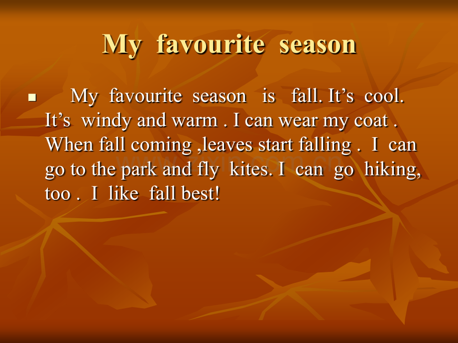 小学英语作文：Myfavouriteseason..ppt_第2页