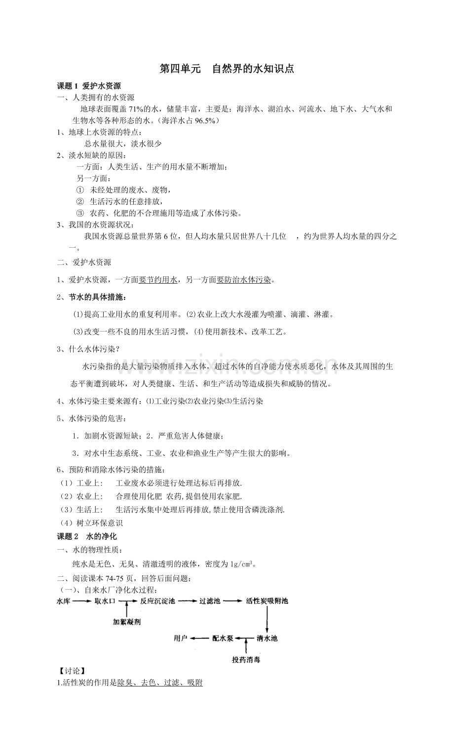 九年级化学第四单元知识点总结.pdf_第1页
