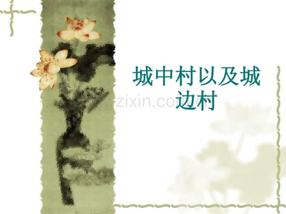 城中村以及城边村.ppt_第1页