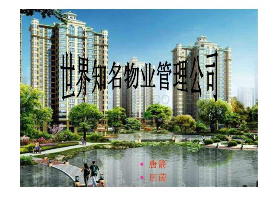 世界有名物业管理公司介绍-展示.ppt_第1页