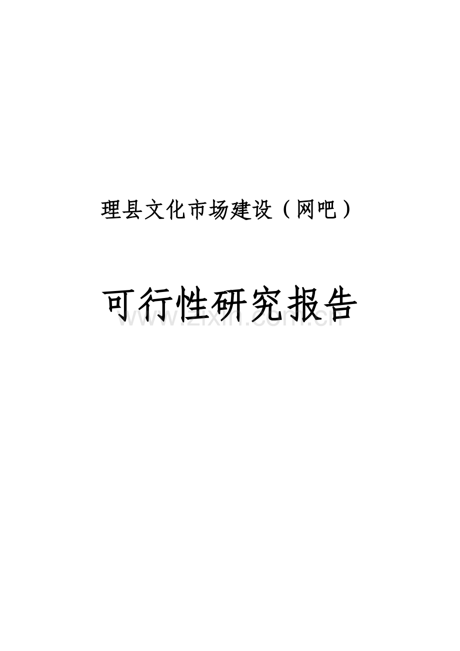 理县文化市场建设(网吧)申请建设可研报告.doc_第1页