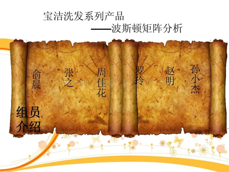 宝洁洗发系列产品——波士顿矩阵分析!.ppt_第1页