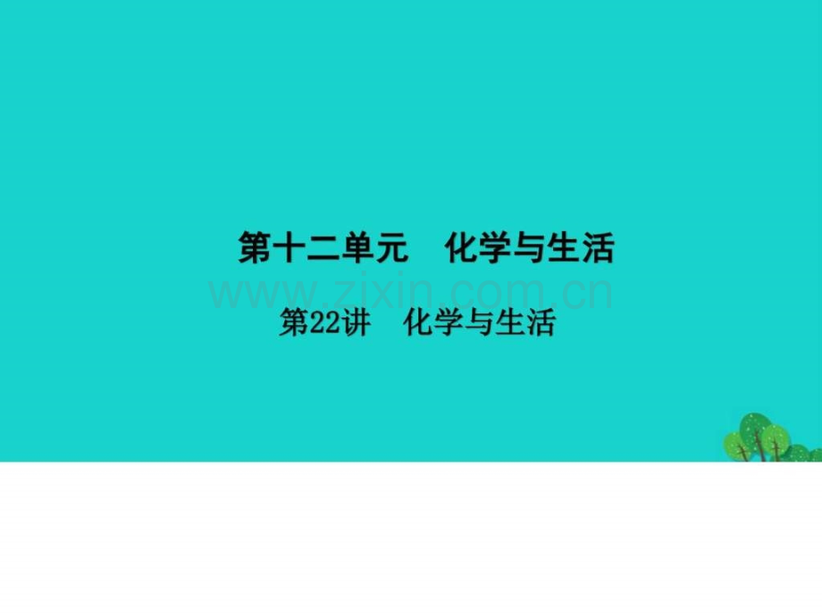 【河南地区】2017届中考化学第22讲《化学与生活》.ppt_第1页