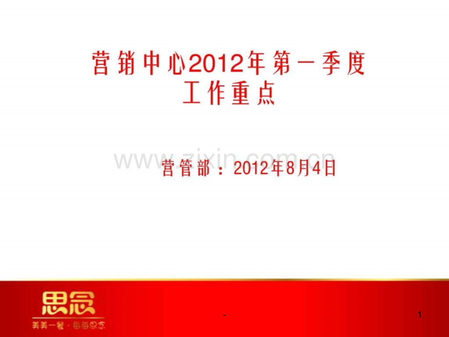 营销中心第一季度工作重点.ppt_第1页