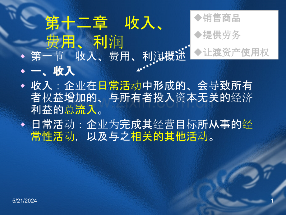 中级财务会计第十二章-收入费用利润-.ppt_第1页