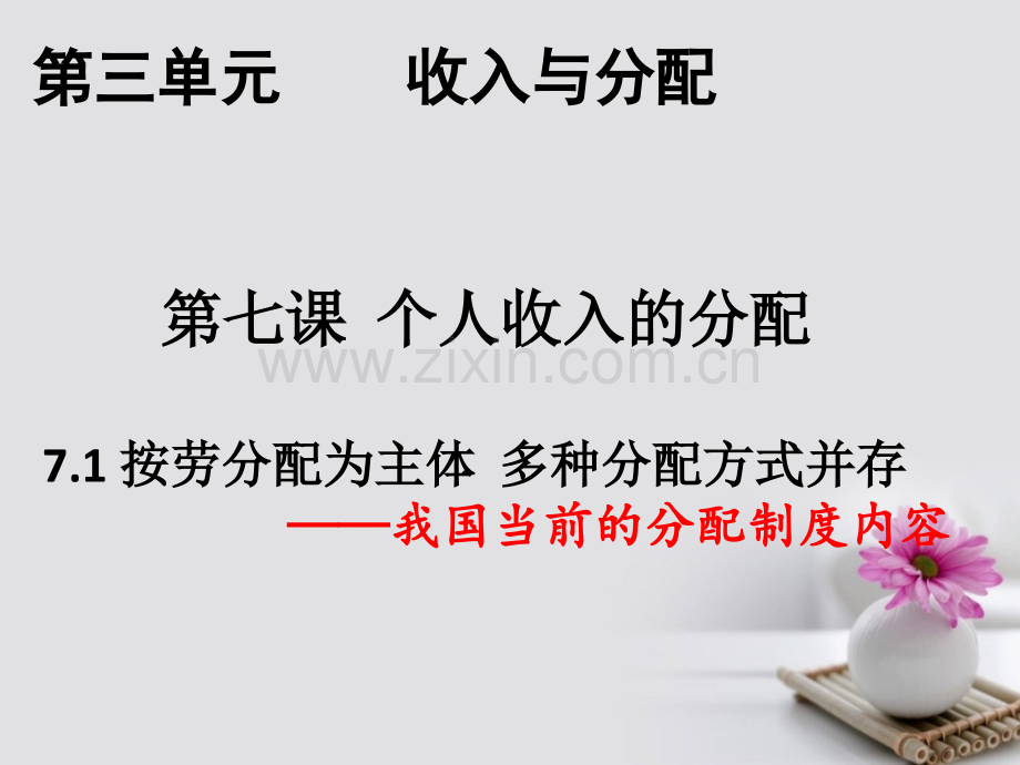 2016-2017学年高中政治-3.7.1《按劳分配为主体-多种分配方式并存》-新人教版必修1.ppt_第2页