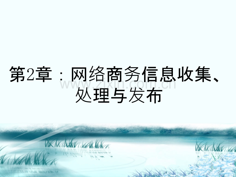 电子商务基础之网络商务信息收集处理与发布.ppt_第1页
