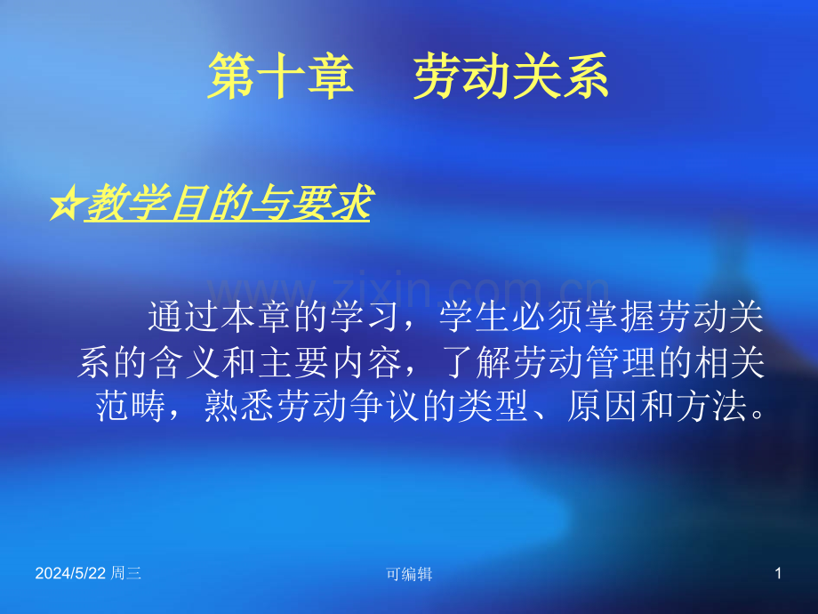 第十章----劳动关系.ppt_第1页