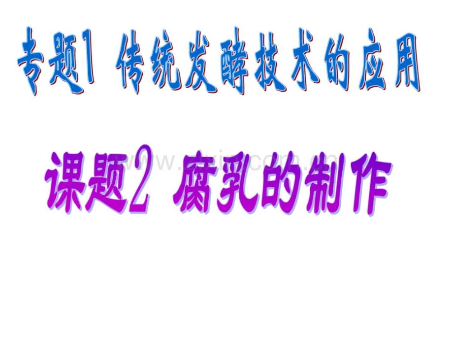 腐乳的制作原理及过程.ppt.ppt_第1页