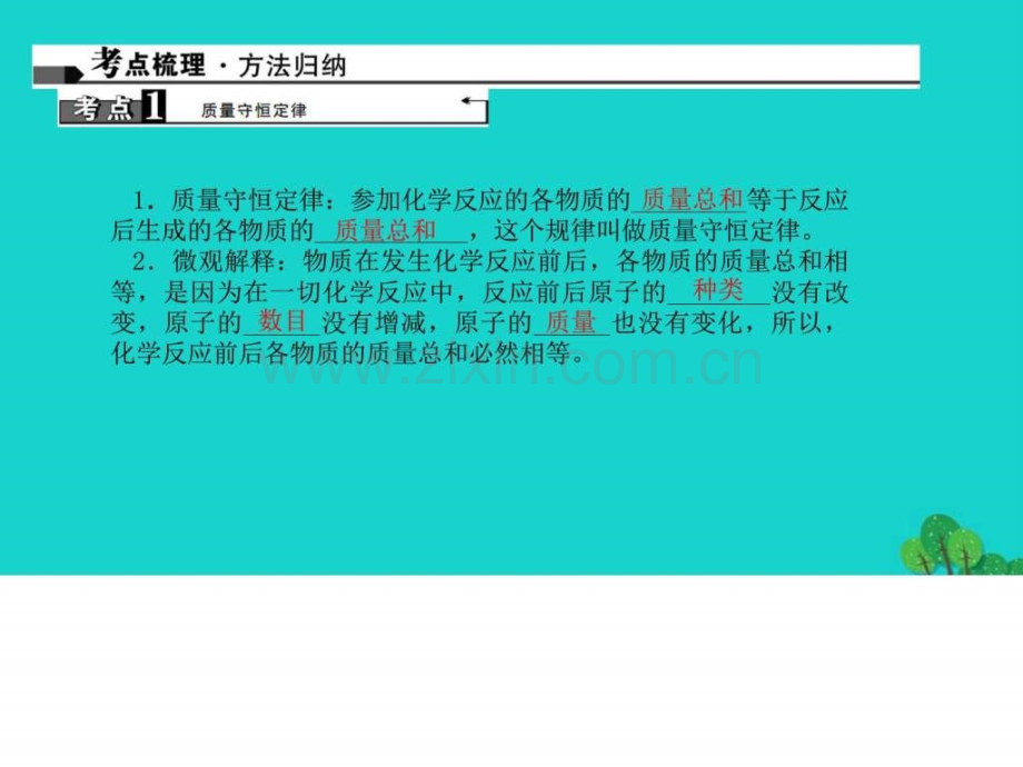 【河南地区】2017届中考化学第9讲《质量守恒定律》.ppt_第2页