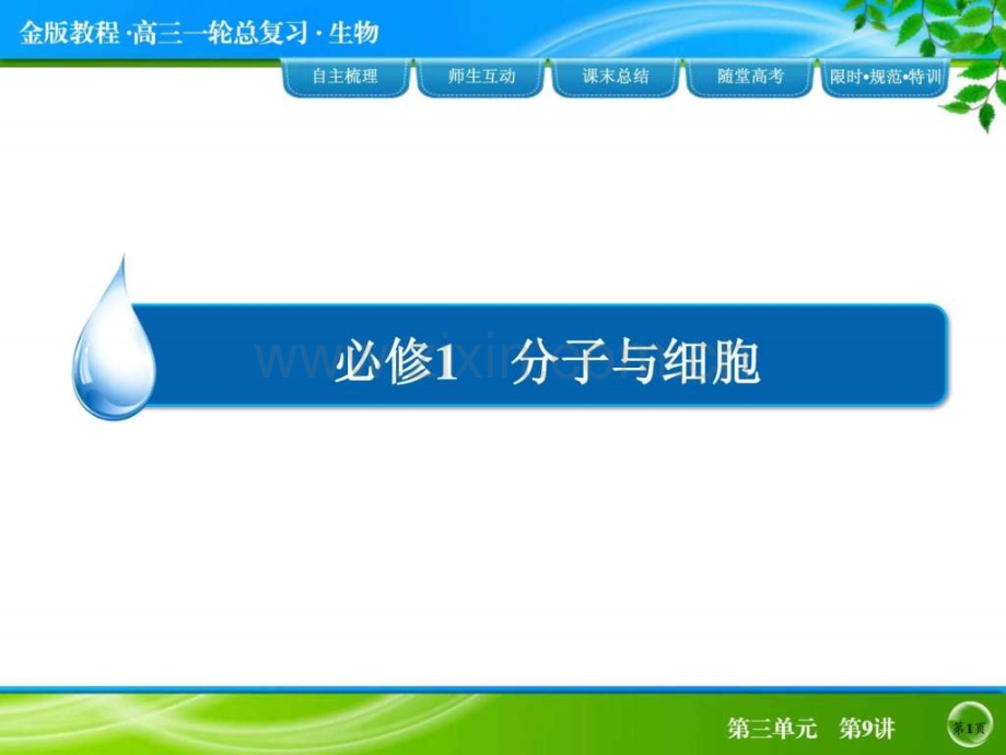 《金版教程》2016届高考生物一轮总复习-39降低化.ppt_第1页