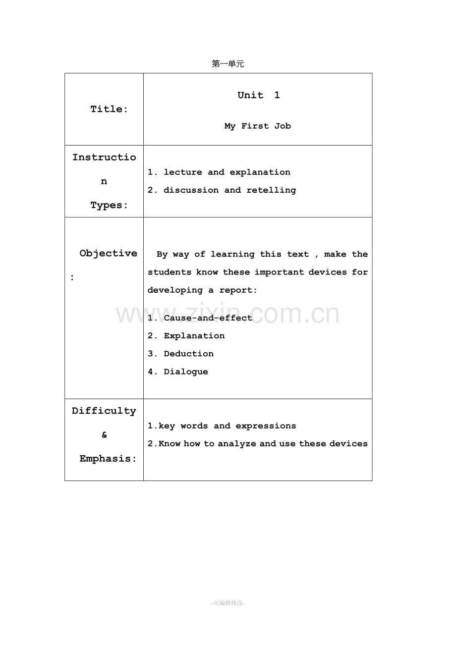 综合英语教案(实用版)-可直接编辑.doc_第1页