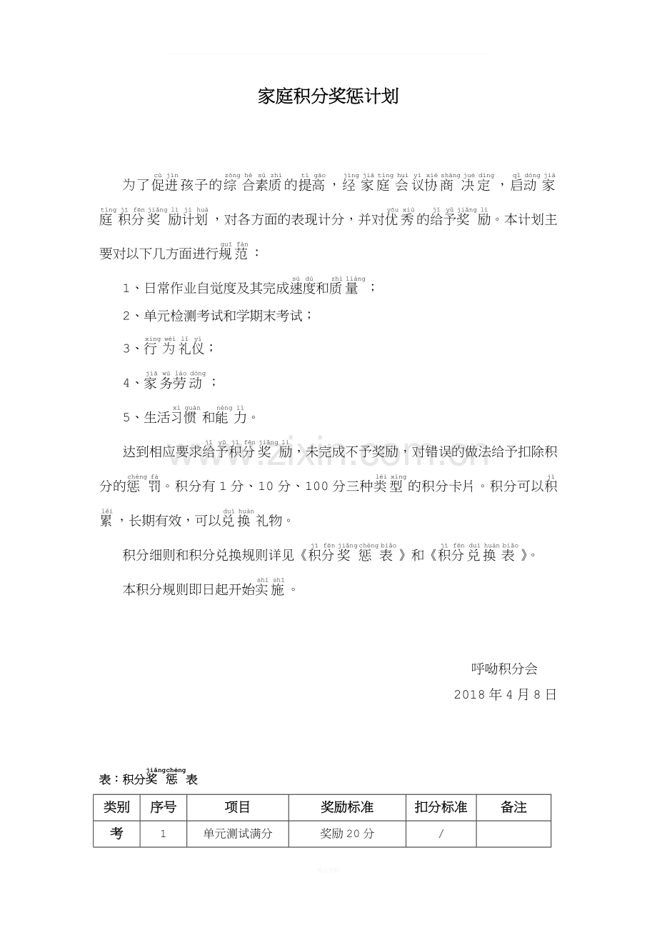 家庭积分计划.docx_第1页
