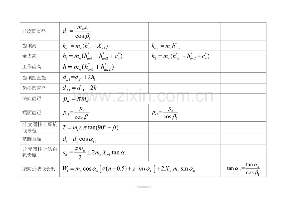 齿轮齿条各项参数计算.doc_第2页