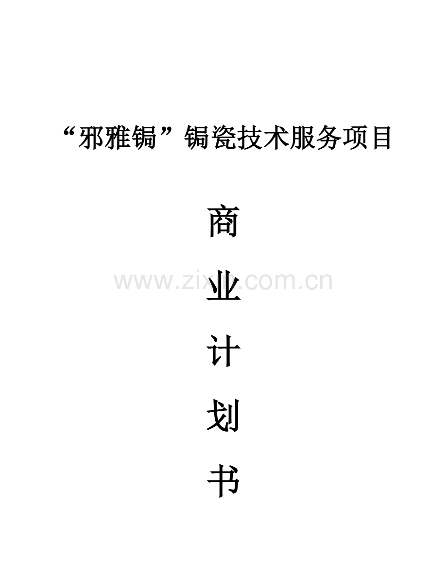邪雅锔锔瓷技术服务项目可行性研究报告.doc_第1页