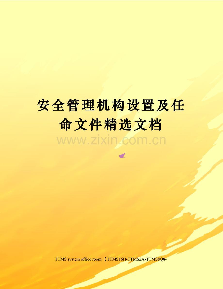 安全管理机构设置及任命文件.docx_第1页