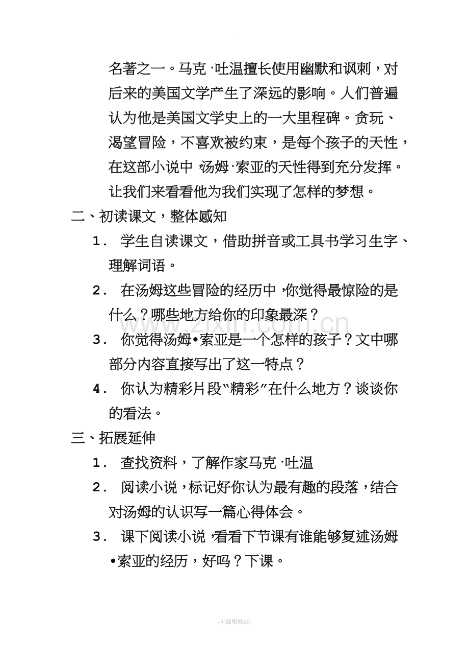 《汤姆索亚历险记》教案设计.doc_第2页