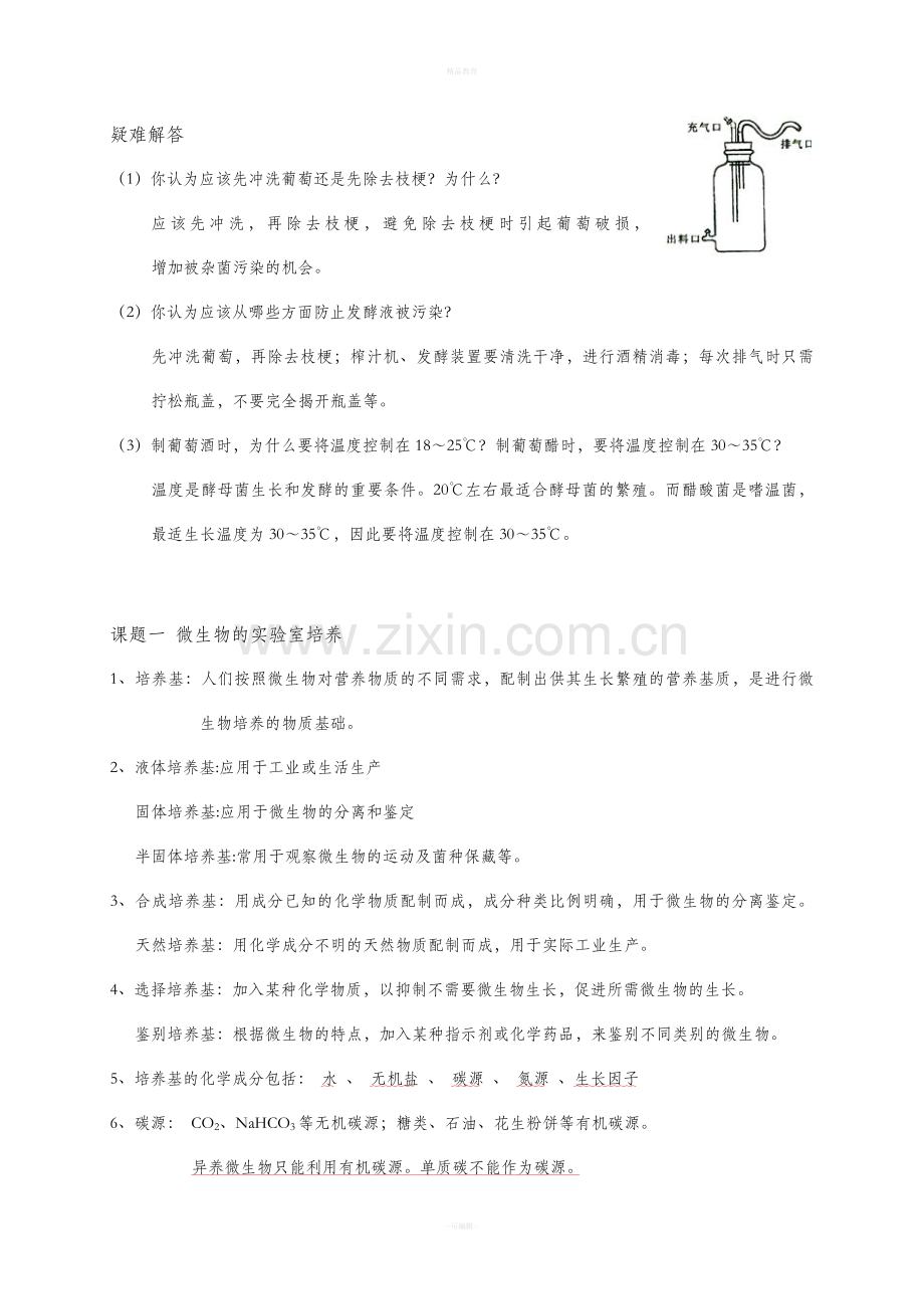 高中生物选修一知识点总结91906.doc_第2页
