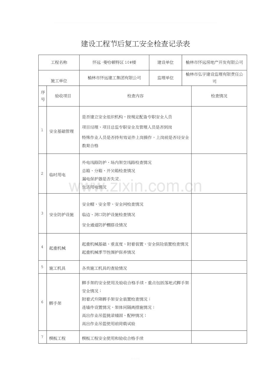 临时用电复工自检记录表.doc_第1页