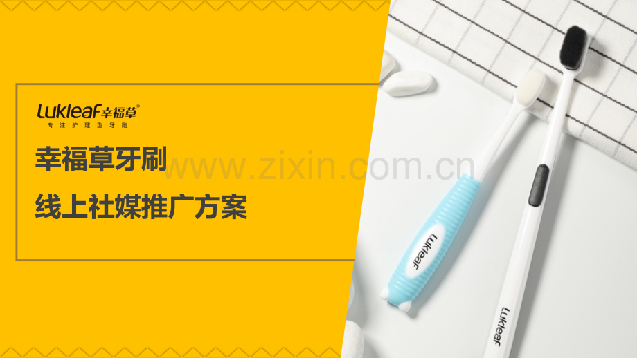 幸福草牙刷小红书线上社交媒体推广.pptx_第1页