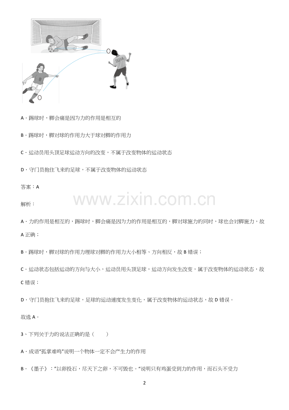 八年级物理下册力知识汇总大全.docx_第2页
