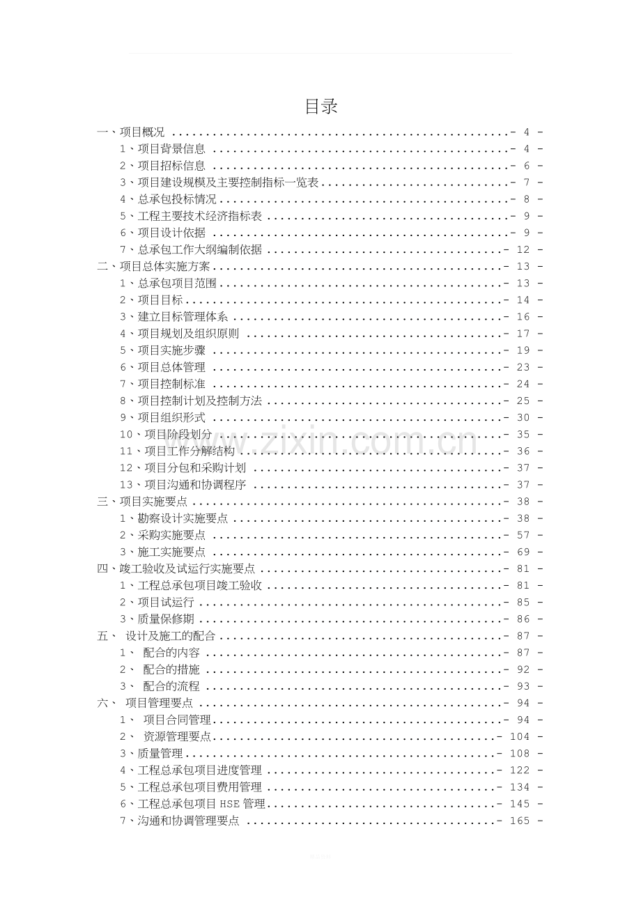 EPC项目总承包投标工作大纲(初定稿).docx_第1页