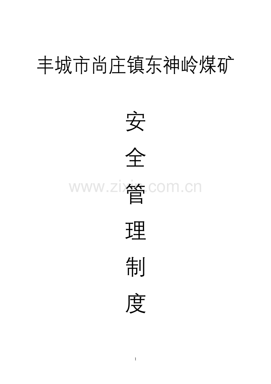 制度-东神岭煤矿安全制度.doc_第1页