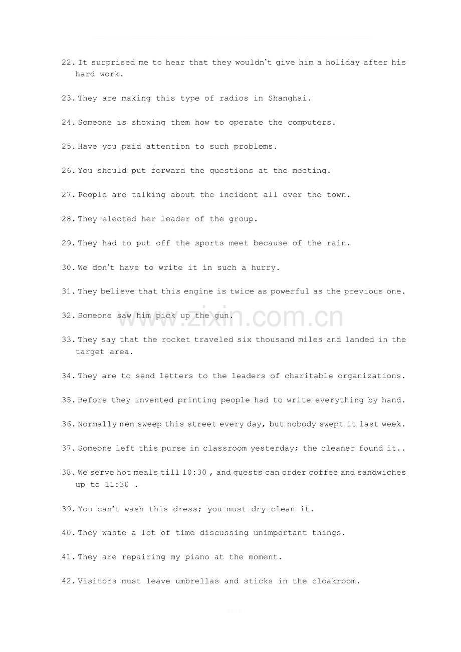 把主动语态改成被动语态练习.doc_第2页
