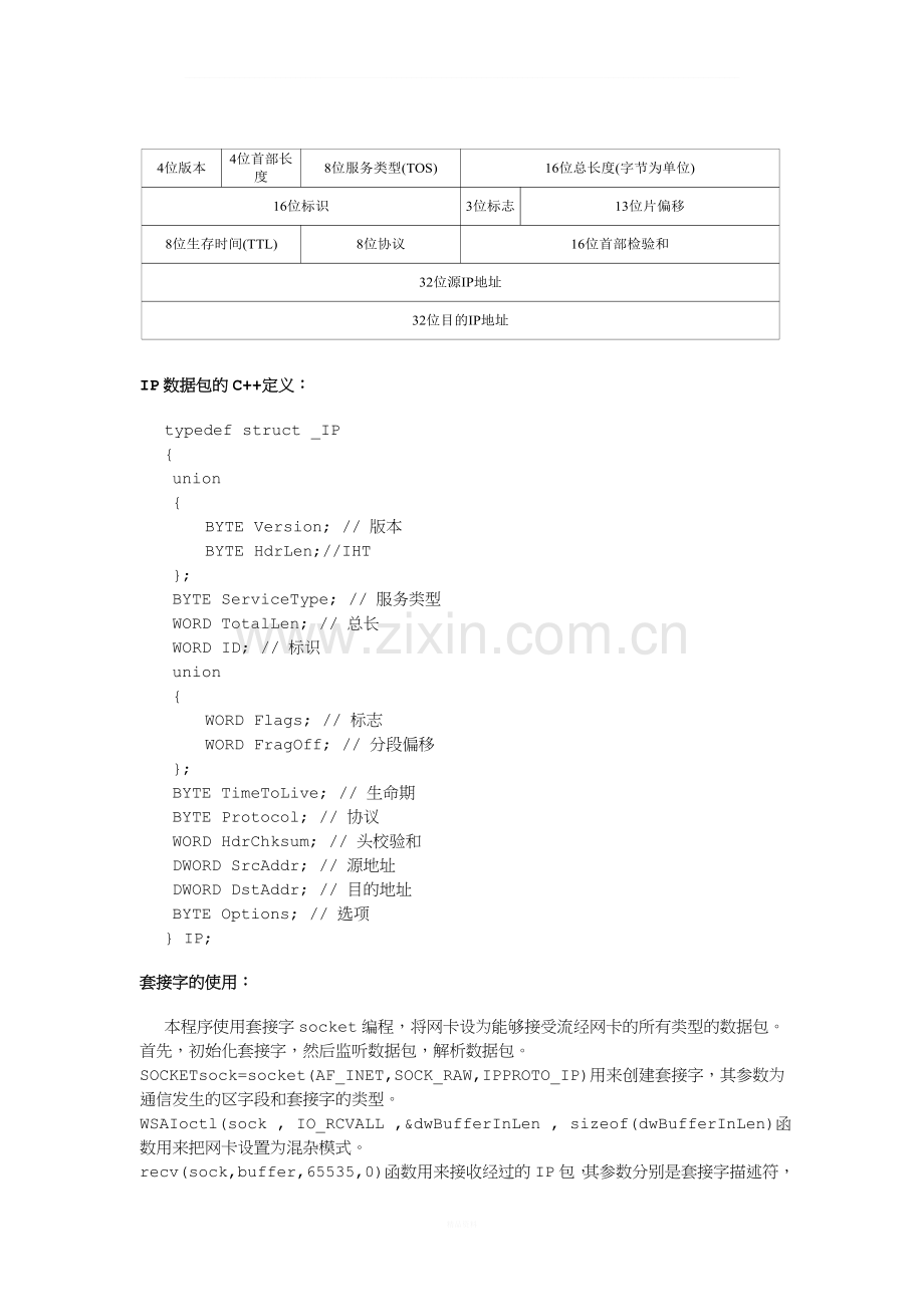 课程设计-IP数据包捕获与解析的设计.doc_第2页