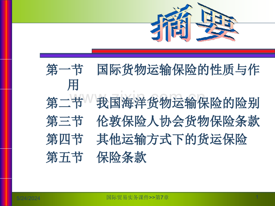 第七章-国际货物运输保险.ppt_第1页