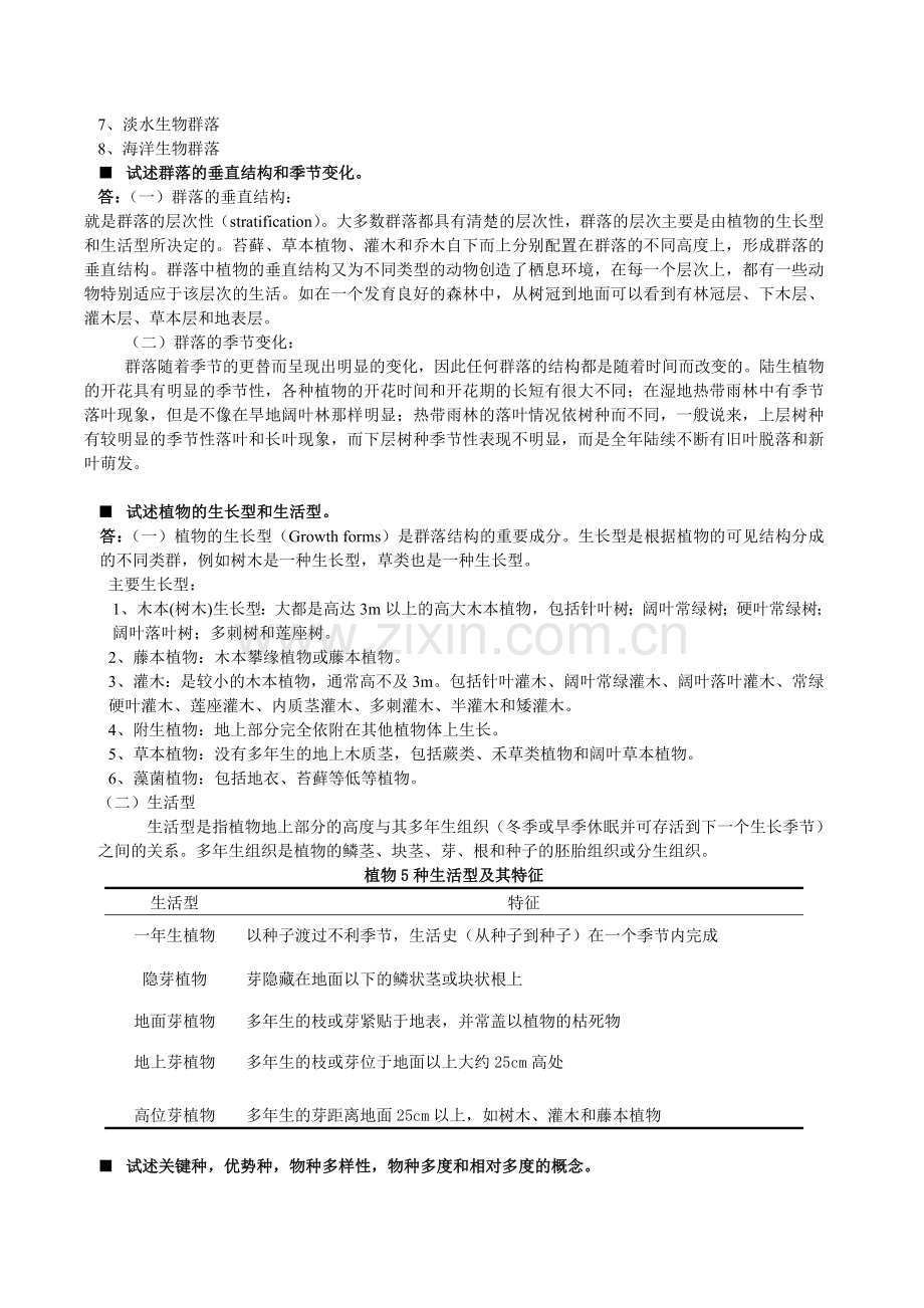 群落生态学复习提纲.doc_第2页