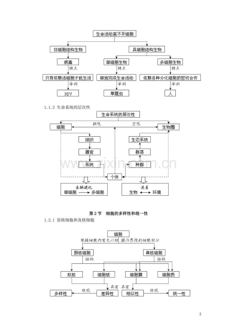 高中生物必修1概念图汇编.doc_第2页