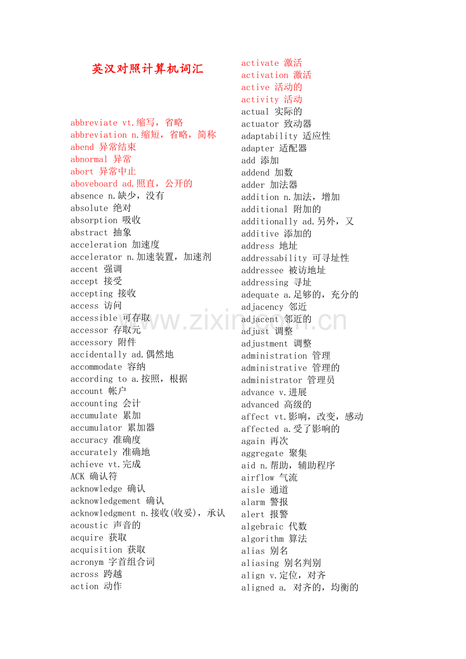 计算机专业词汇.doc_第1页