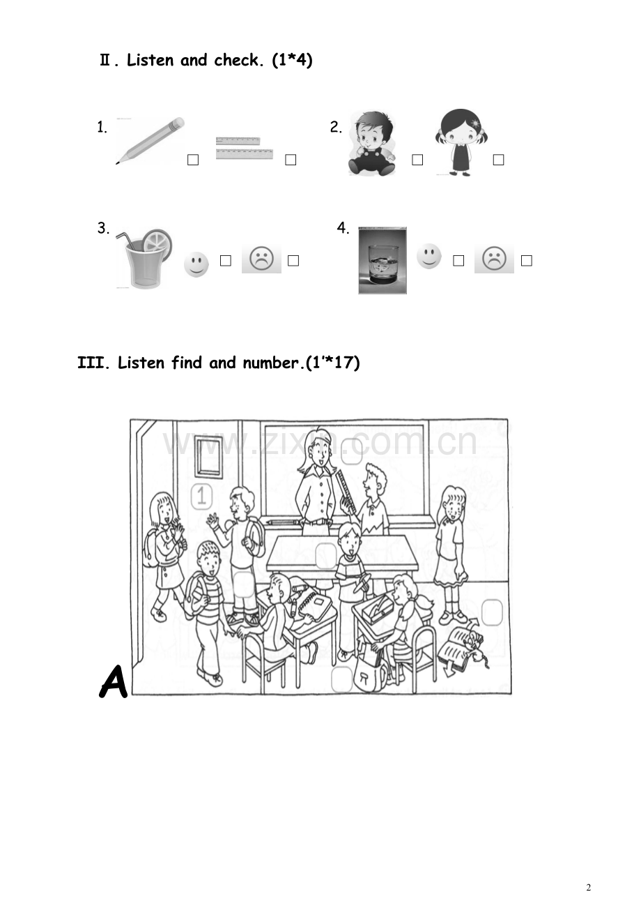 SuperKids1-测试卷Unit1-Unit3.doc_第2页