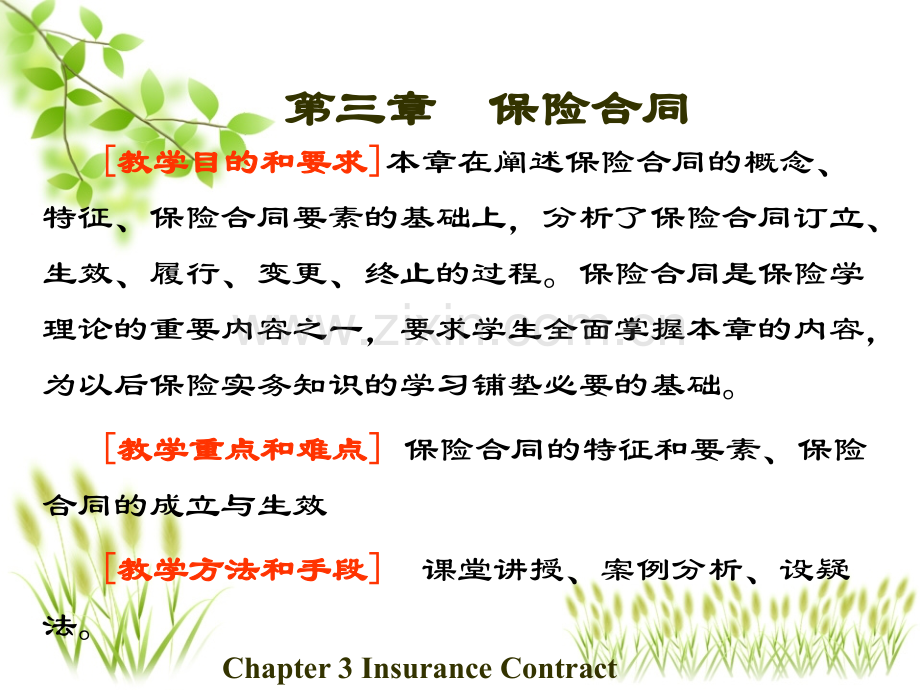 第三章保险合同分析.ppt_第1页