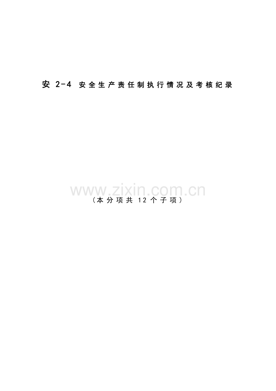 -各级各部门安全生产责任制执行情况与考核记录.doc_第1页