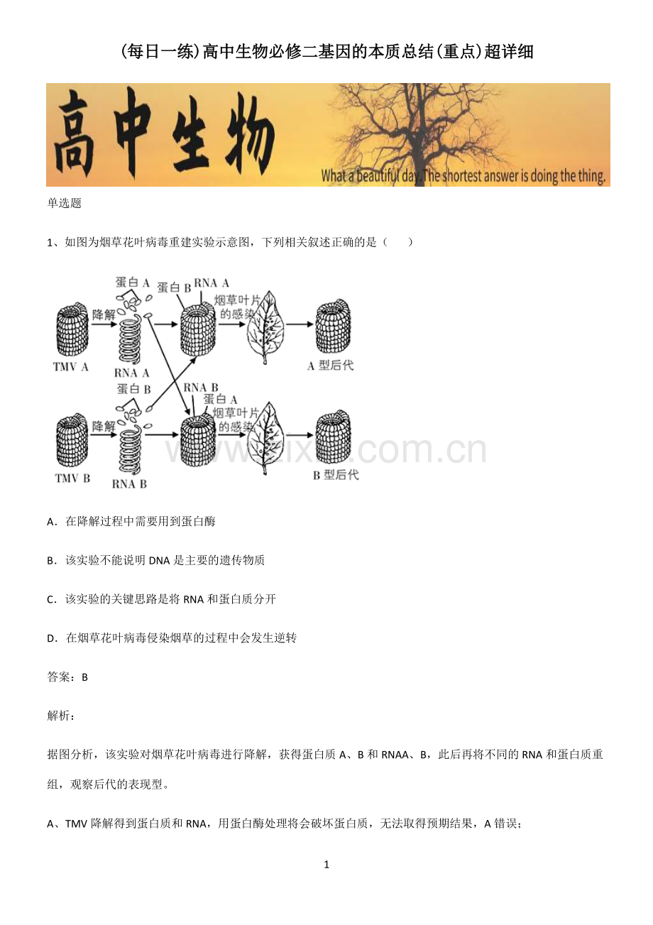 高中生物必修二基因的本质总结(重点).pdf_第1页