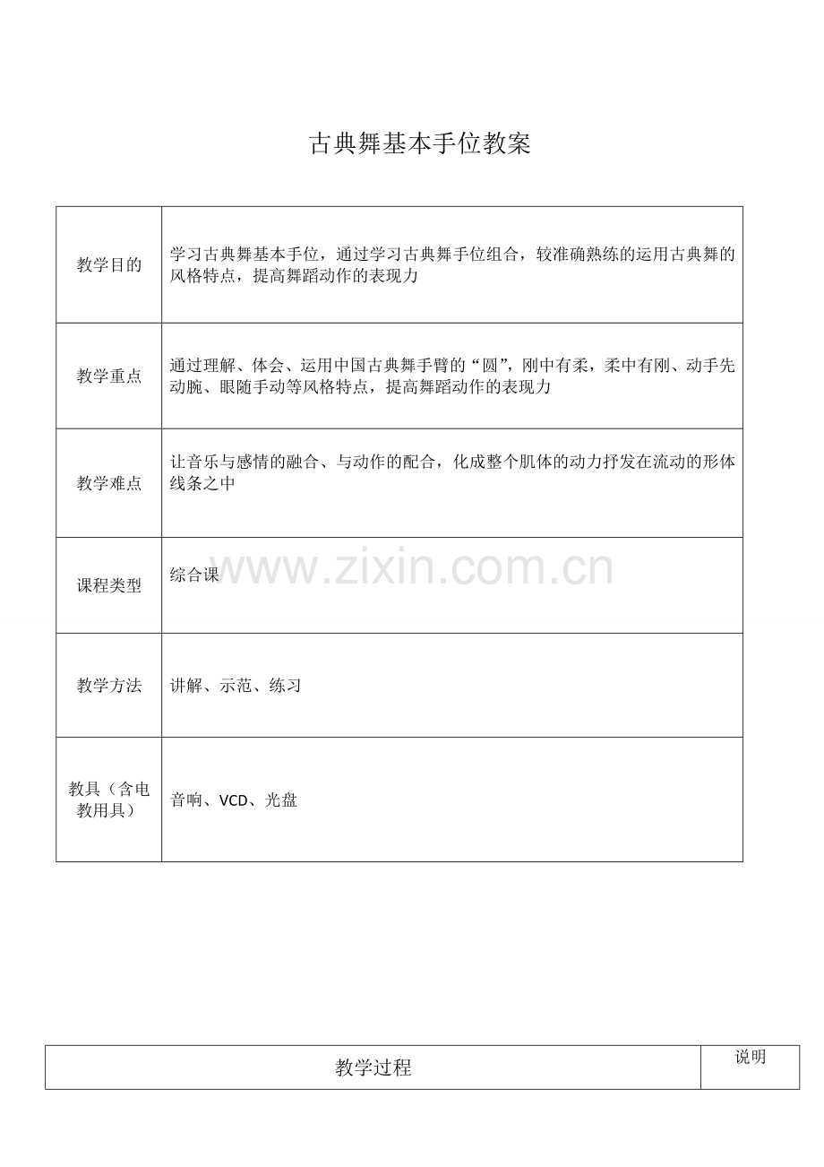 -古典舞基本手位教案.doc_第1页