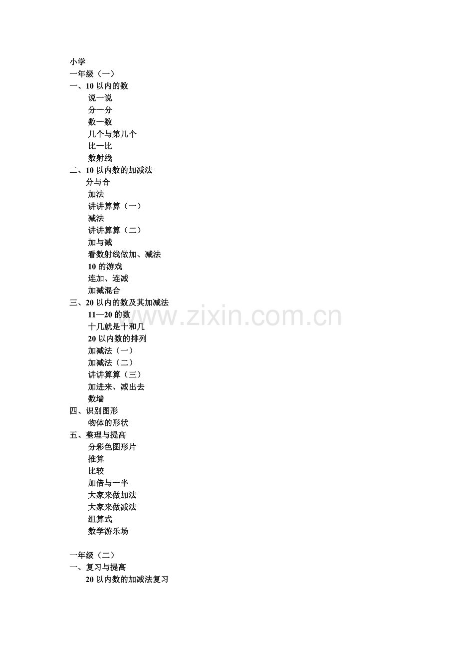 沪教版小学数学教材大纲.doc_第1页