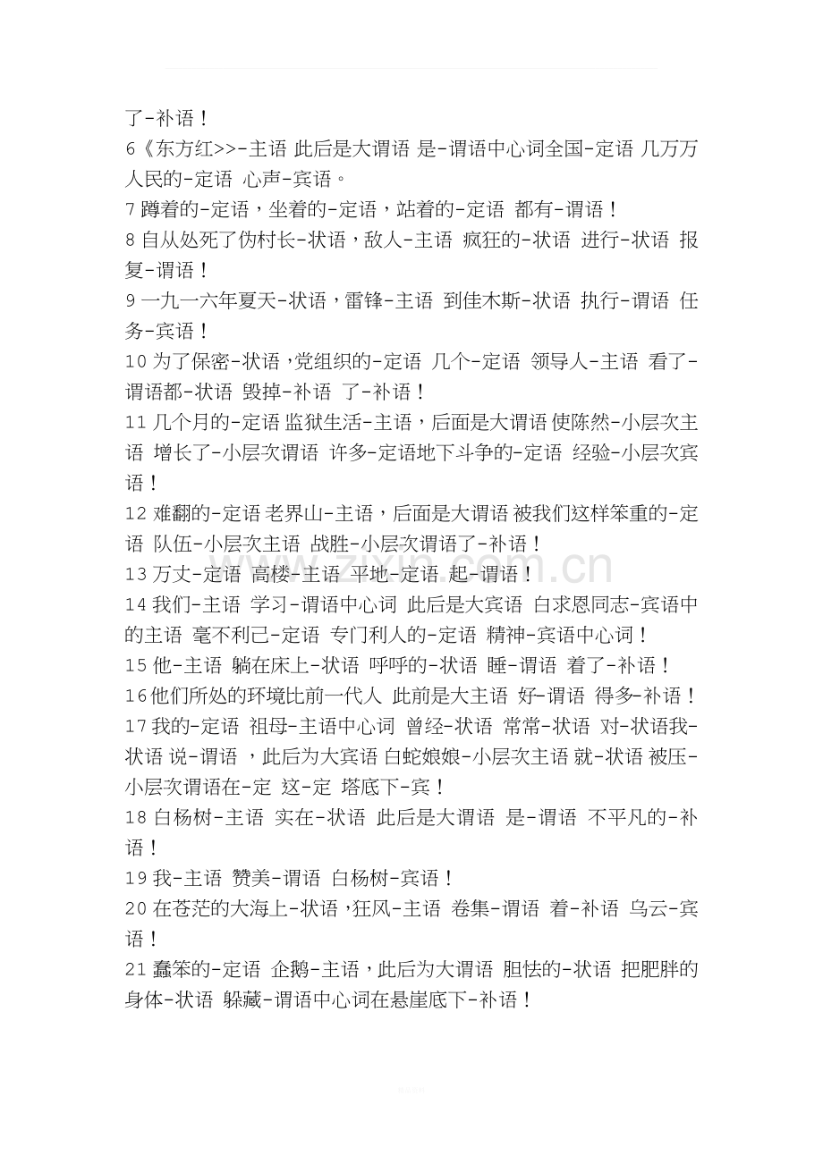 句子成分练习及答案.docx_第2页
