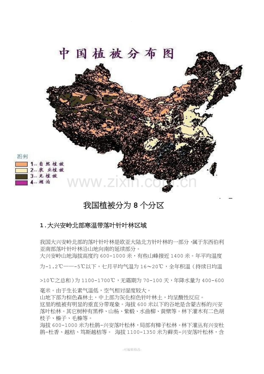 植被地带性分布.doc_第1页