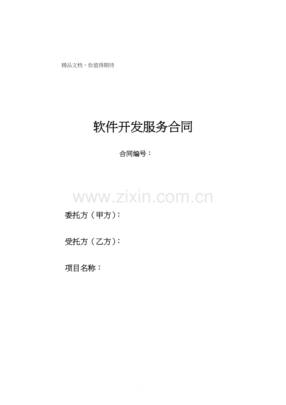 通用软件技术服务开发合同.docx_第1页