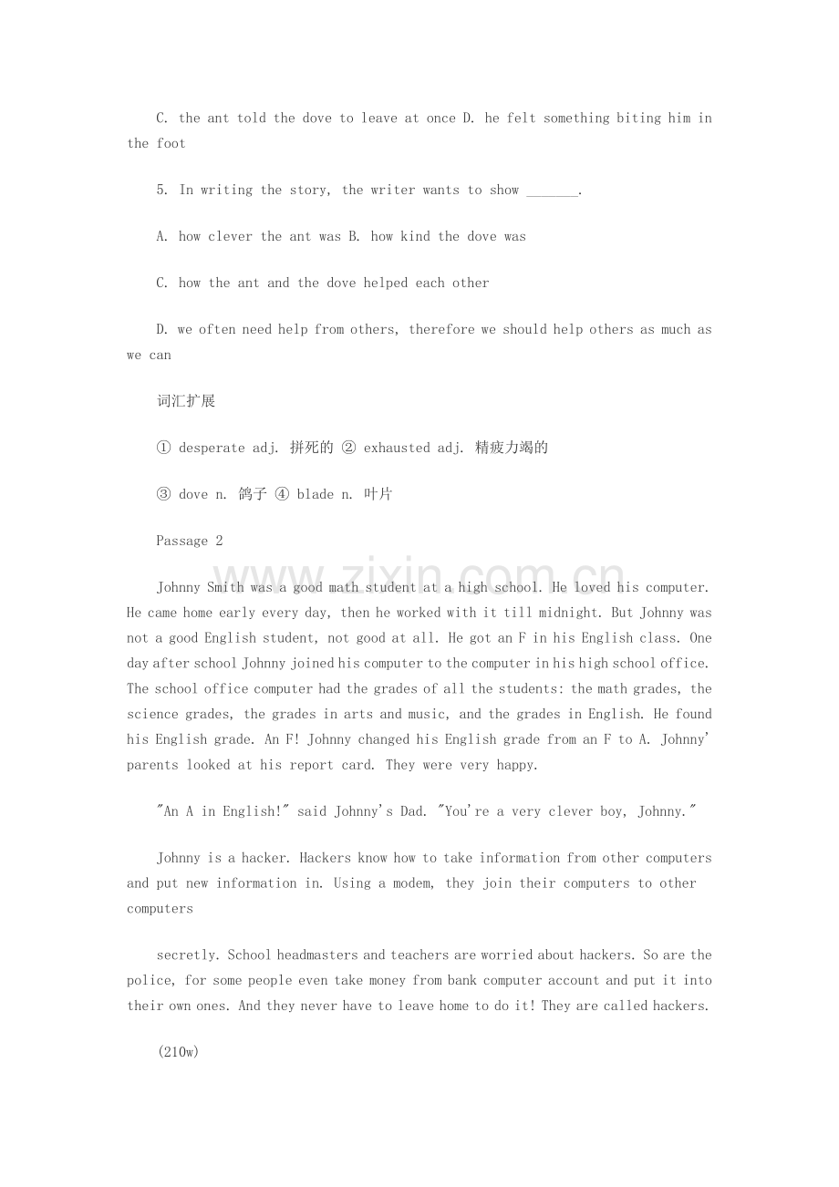 完整word版-新课标高一英语阅读理解10篇附答案.doc_第2页