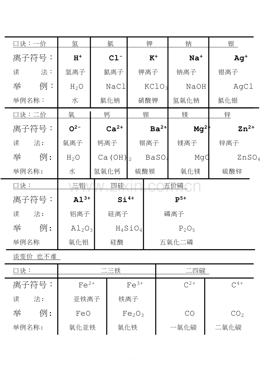 初中常见离子符号及实例.doc_第1页