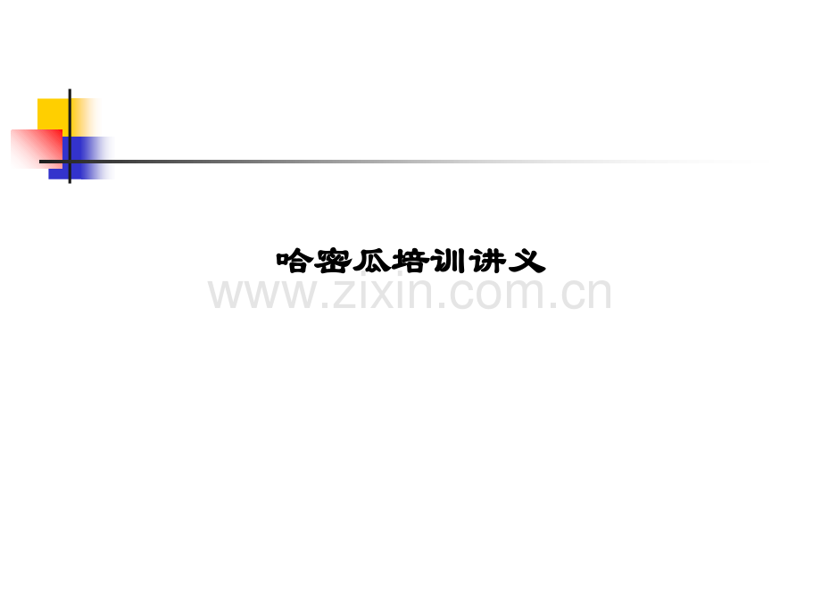哈密瓜培训讲义.ppt_第1页