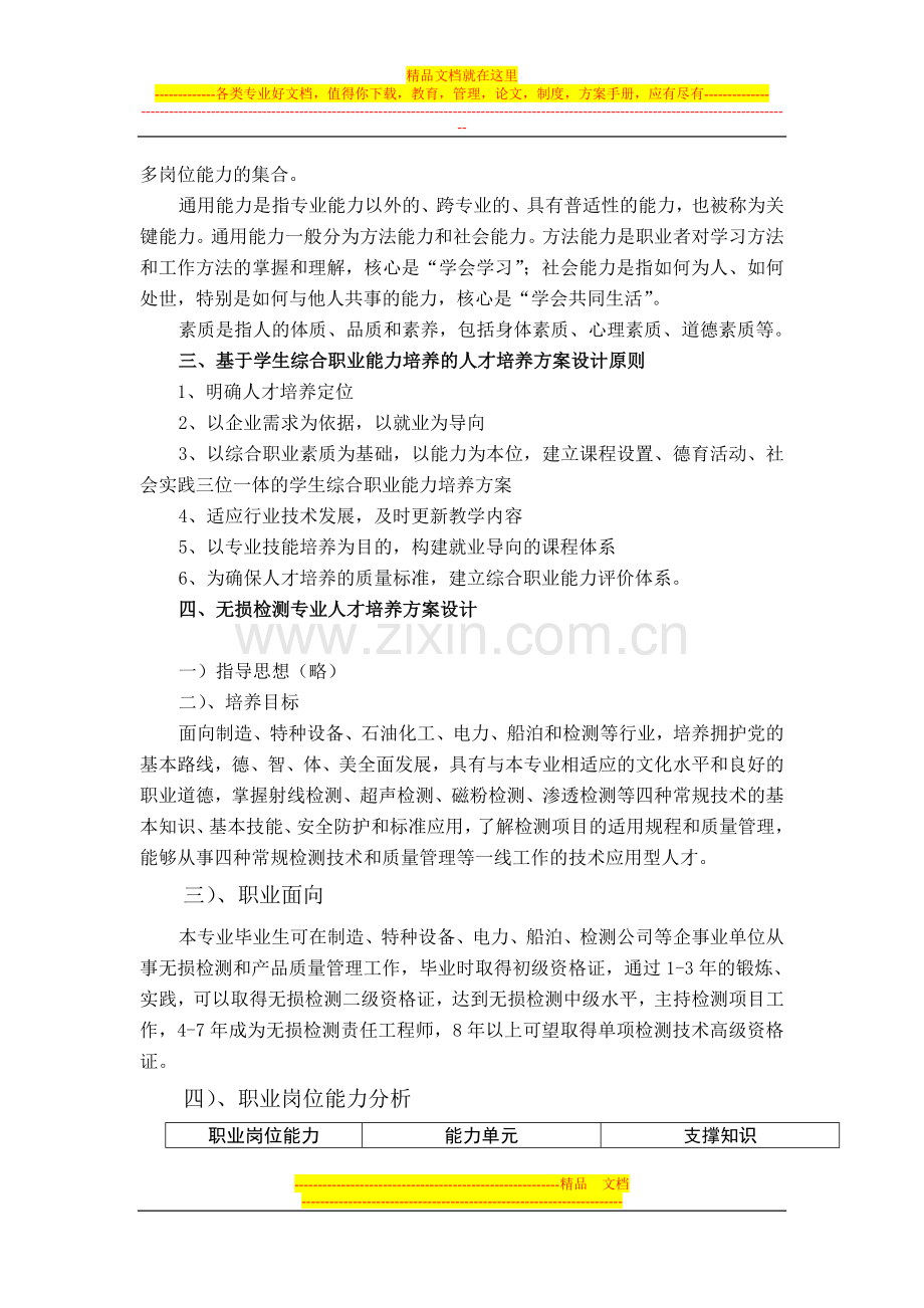 基于中职学生综合职业能力培养的无损检测专业人才培养方案设计.doc_第2页