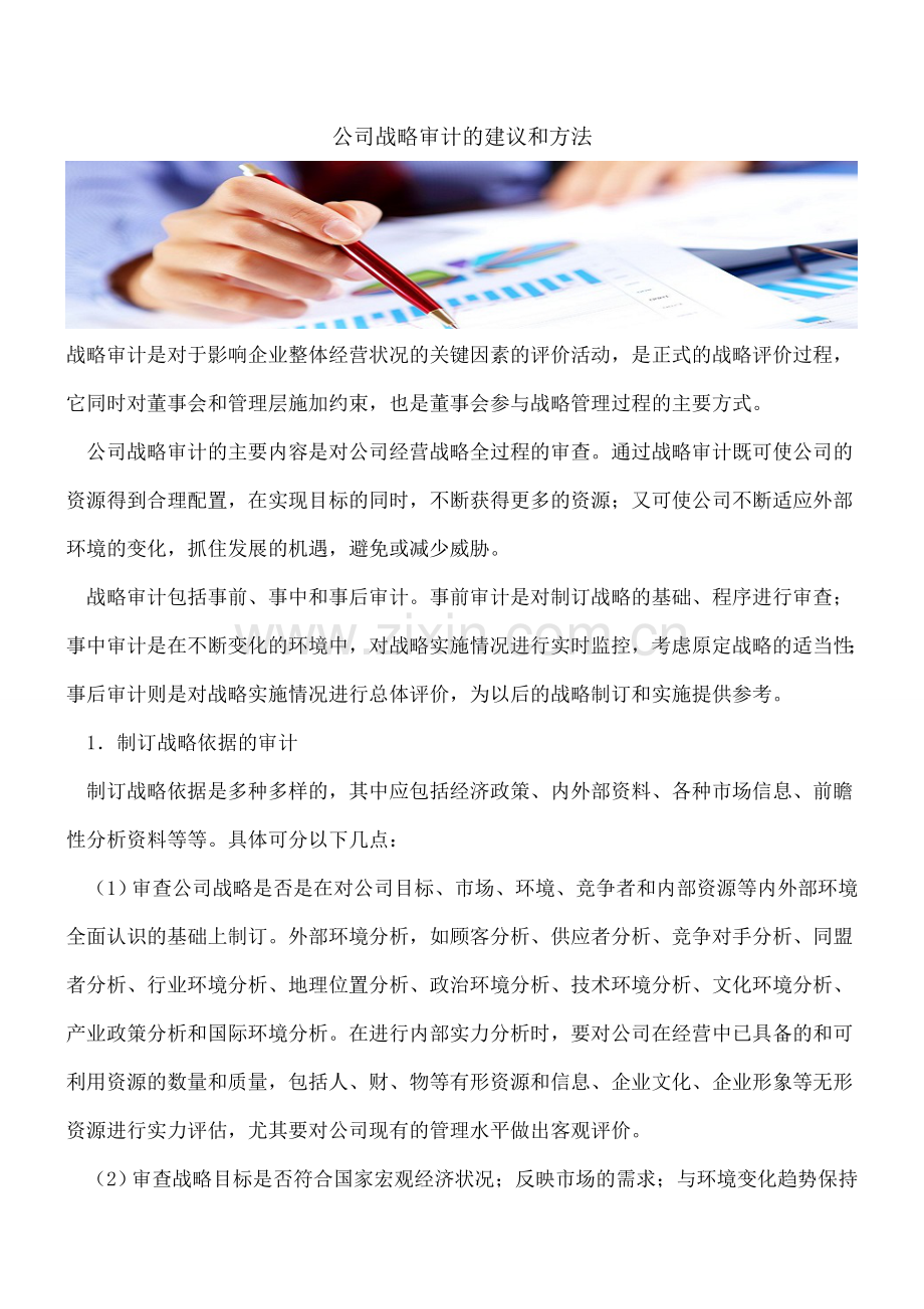 公司战略审计的建议和方法.doc_第1页