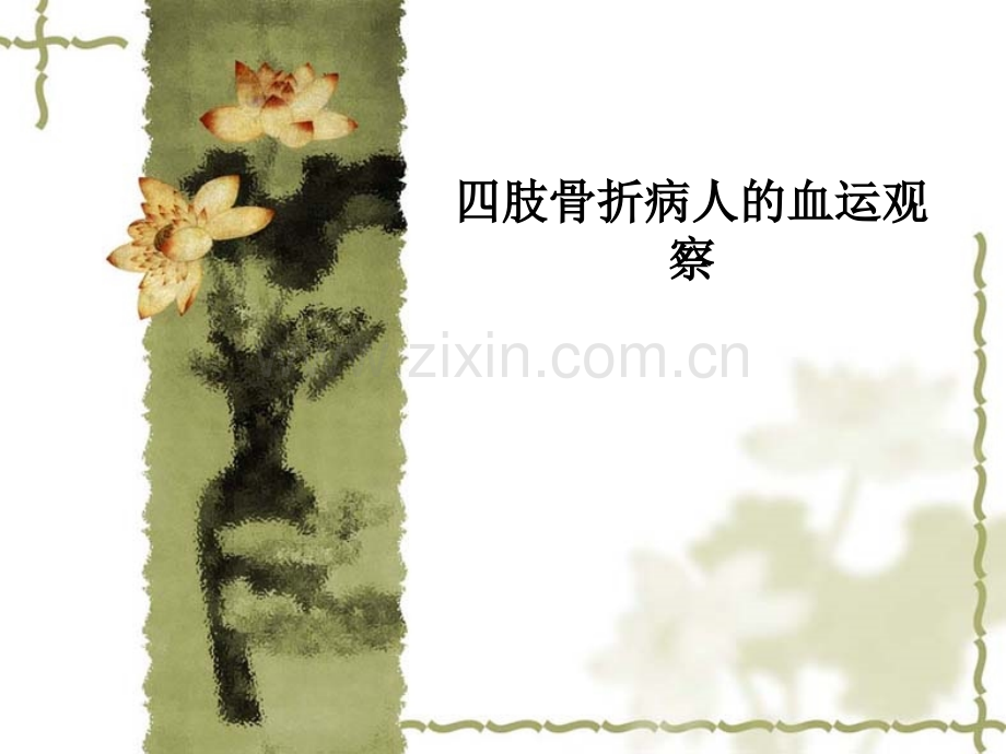四肢骨折病人的血运观察.ppt_第1页