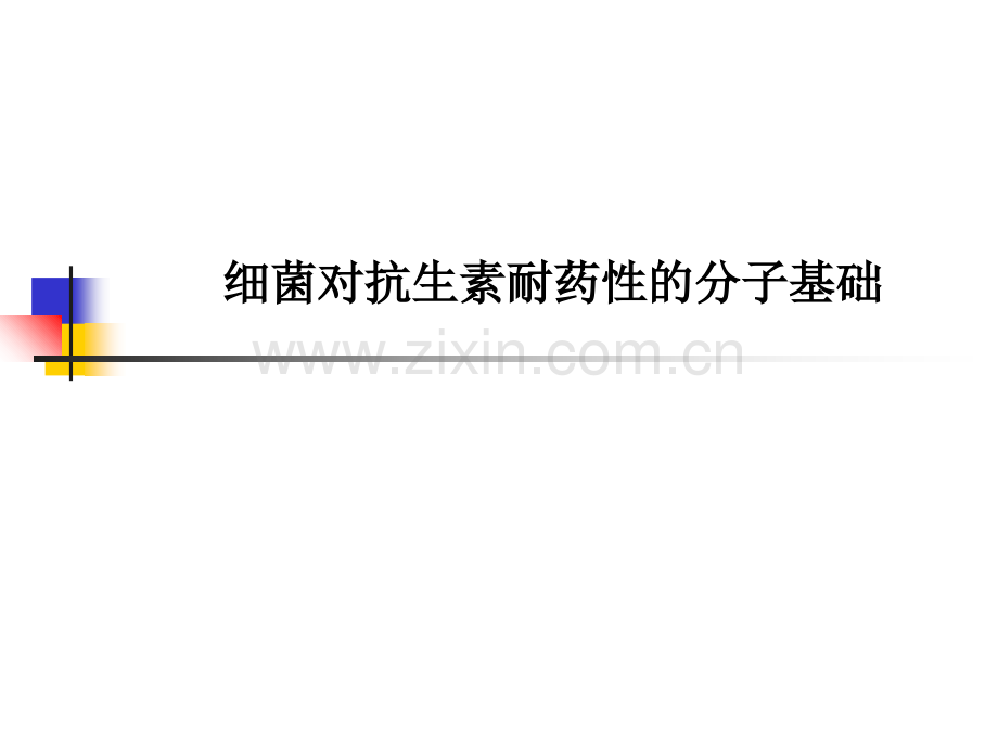 细菌对抗生素耐药性的分子基础.ppt_第1页